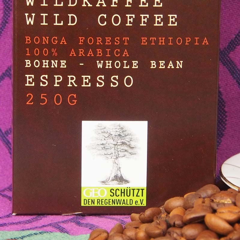 Bio Wildkaffee Espresso ganze Bohne